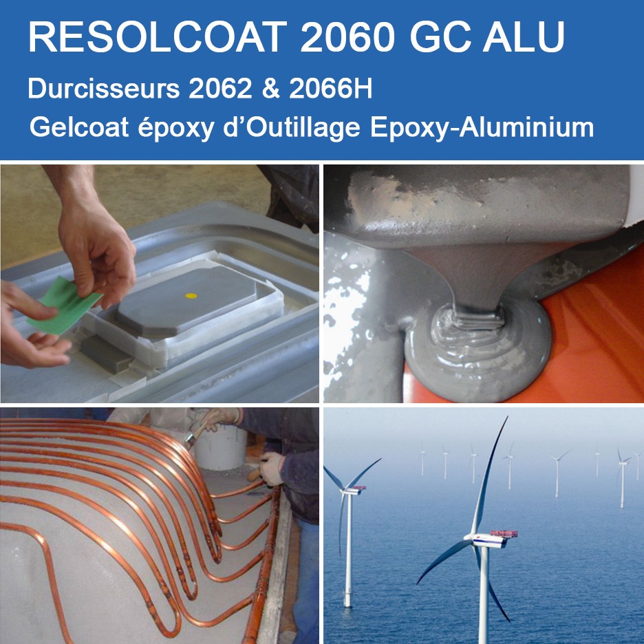 Applications de 2060 GC ALU pour Gelcoats et Topcoats