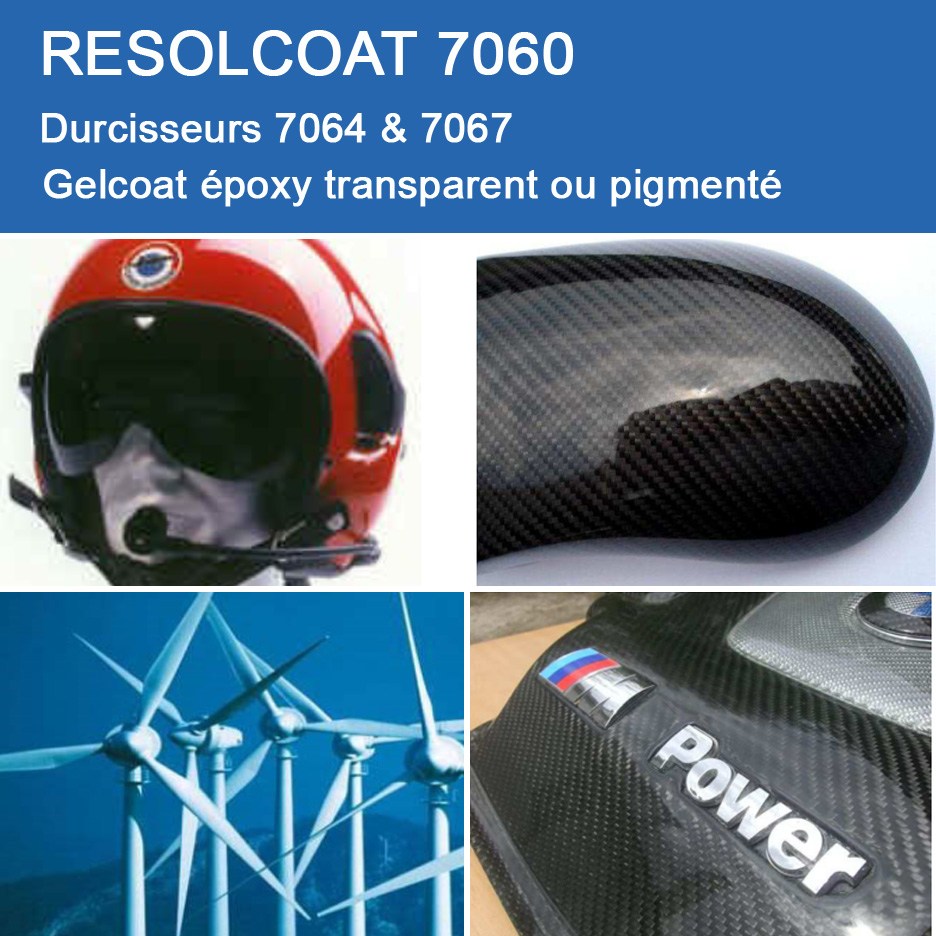 Applications de 7060 pour Gelcoats et Topcoats