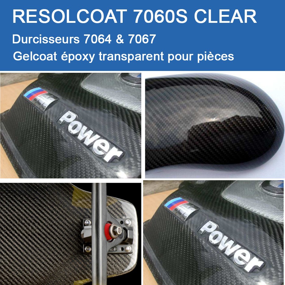 Applications de 7060S CLEAR pour Gelcoats et Topcoats