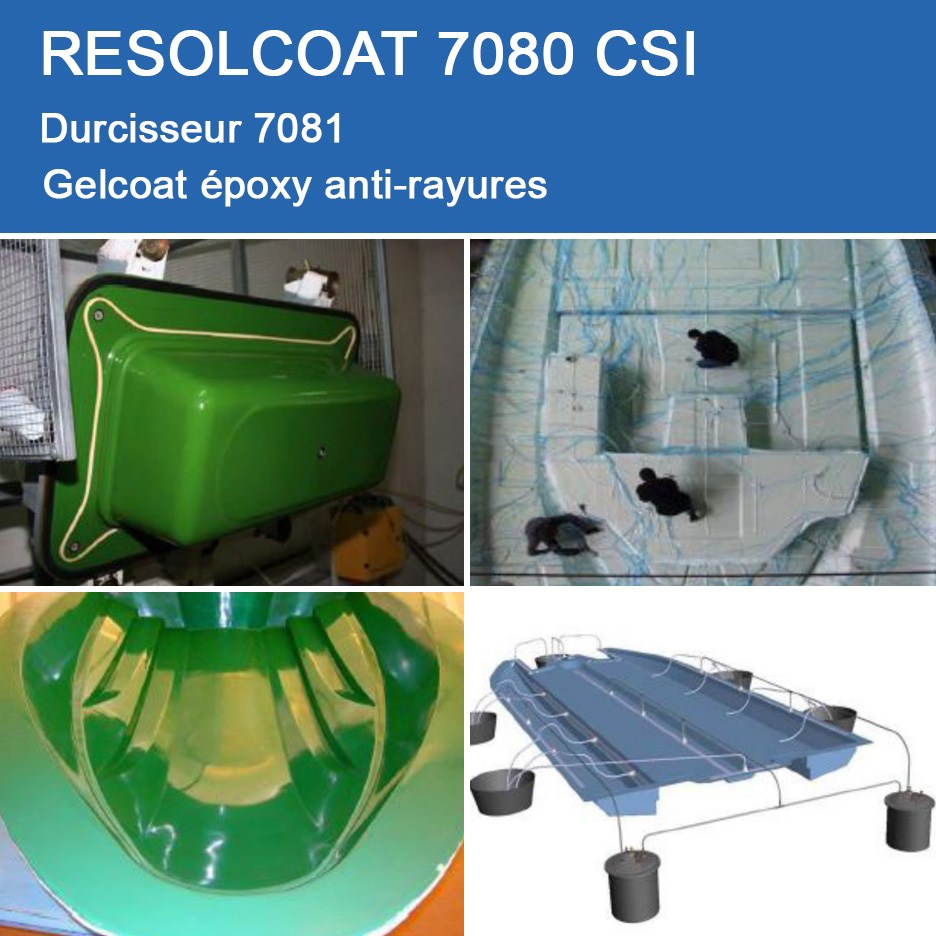 Applications de 7080 CSI pour Gelcoats et Topcoats