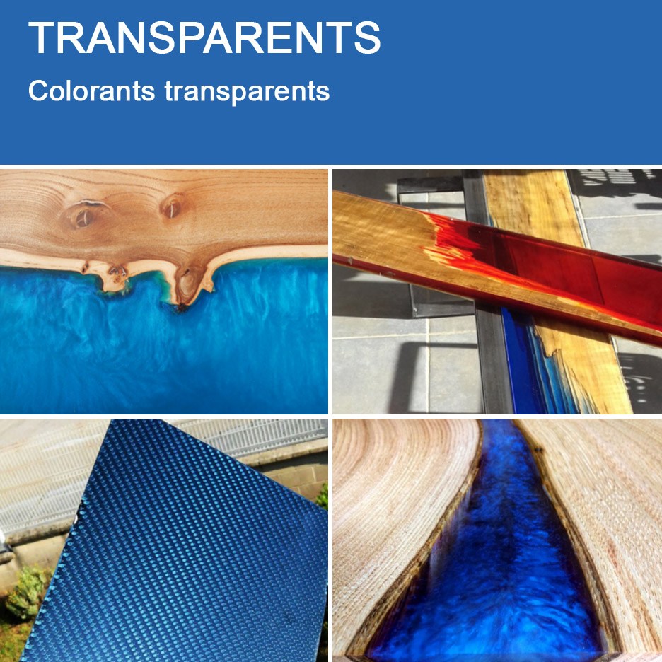 Applications de Transparents pour Gelcoats et Topcoats, Coulée et Voie Humide