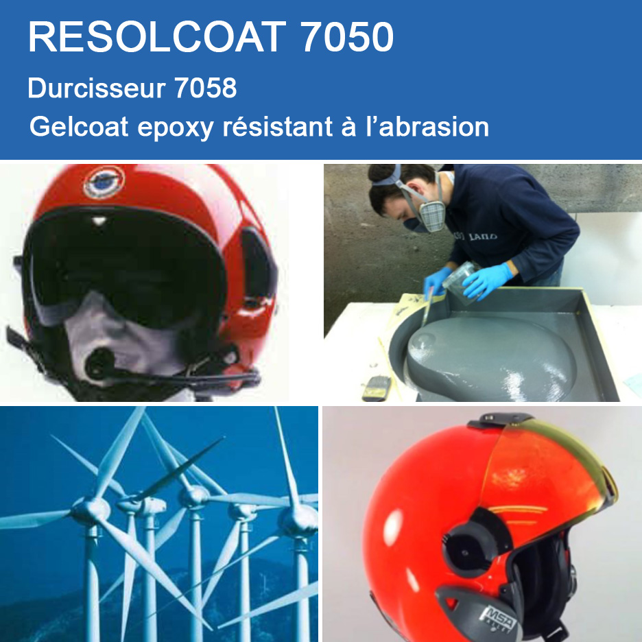 Applications de 7050 pour Gelcoats et Topcoats
