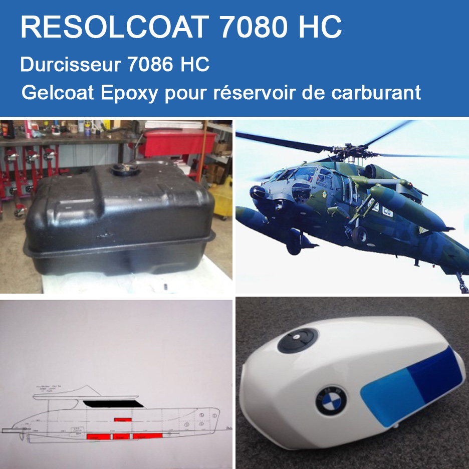 Applications de 7080 HC pour Gelcoats et Topcoats