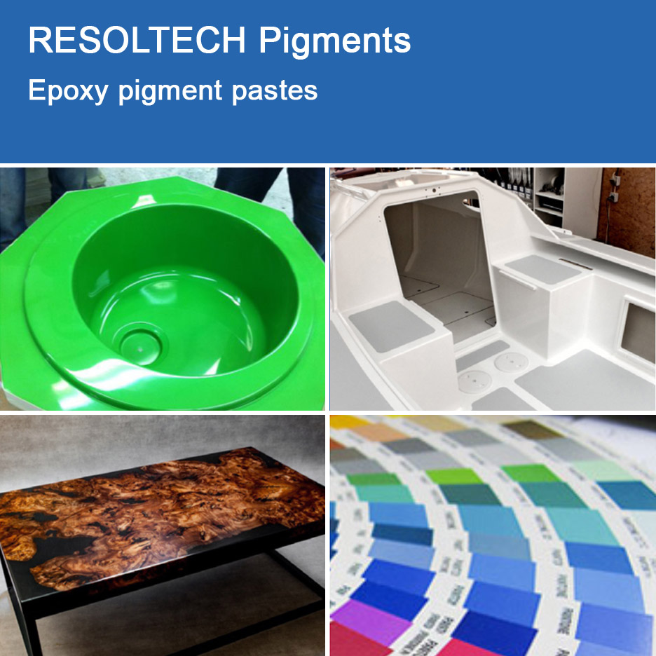 Applications of Pigments for Primers, Paints and Varnish, Gelcoats, Filament Winding, Infusion and Wet layup